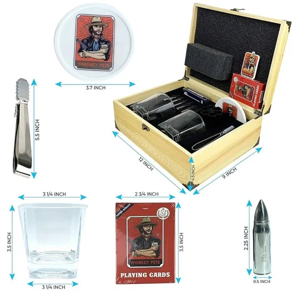 Whiskey Gift Set For Men - Cowboy/Western-Themed Premium Novelty Liquor Set - Picture 4 of 8